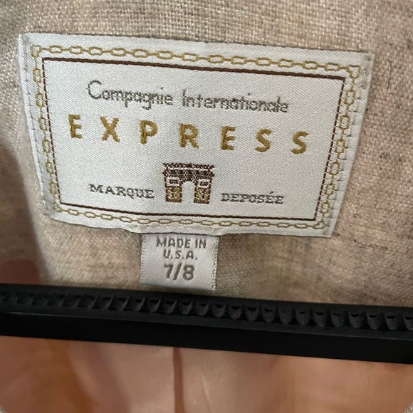 Campagnie Internationale Express lined jacket, long sleeved, light brown. - Picture 3 of 3